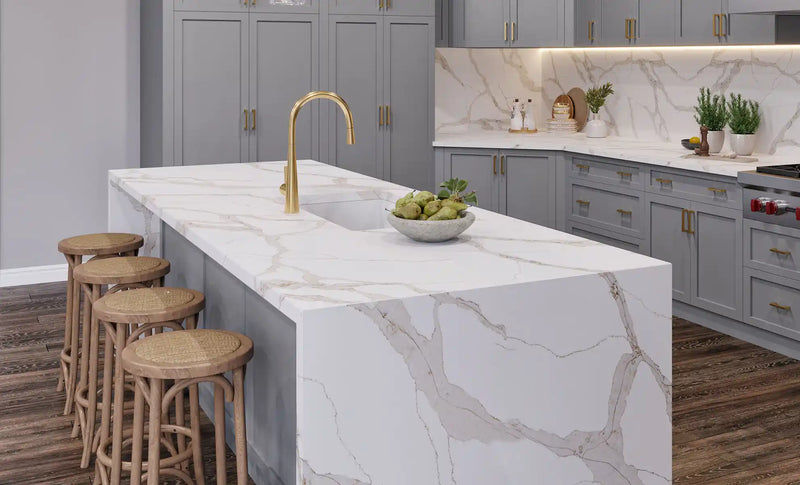 white quartz with grey veins in sterling, Virginia