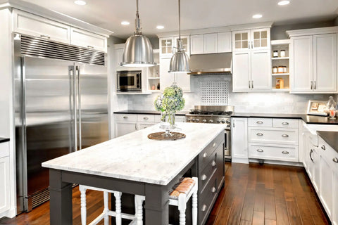 Quartz countertop in kitchen setup at Sterling, Virginia
