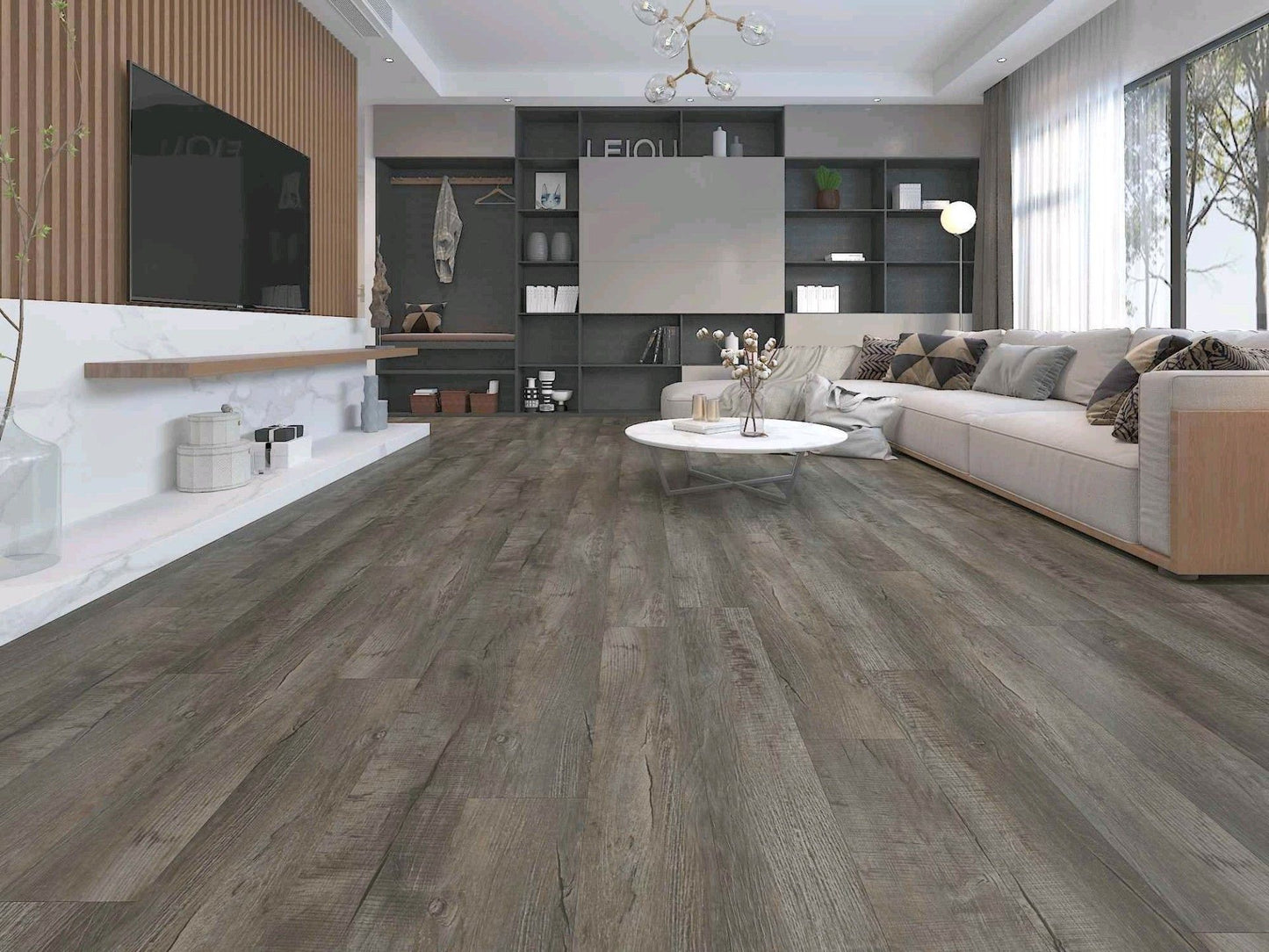 Rustic Walnut Vinyl SPC Flooring